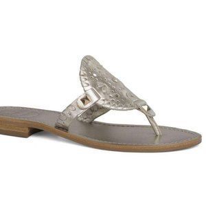 Jack Rogers Georgica sandals in Platinum sz 9
